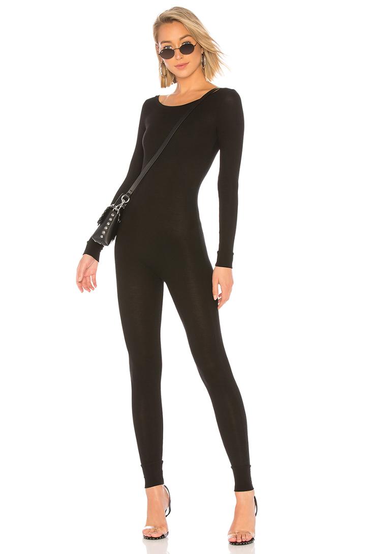 Rib Scoop Neck Catsuit