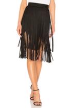 The Fringe Faux Suede Skirt