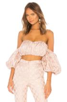 Shirred Bustier With Puff Sleeves