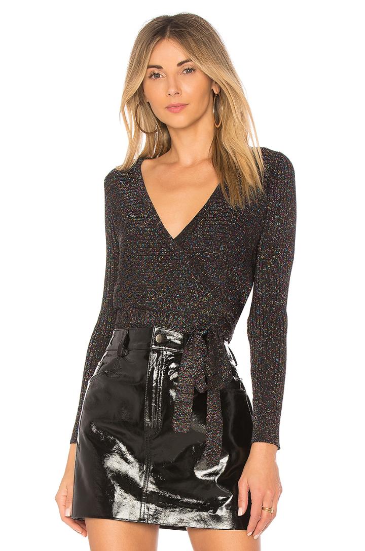 Mary Lurex Wrap Sweater