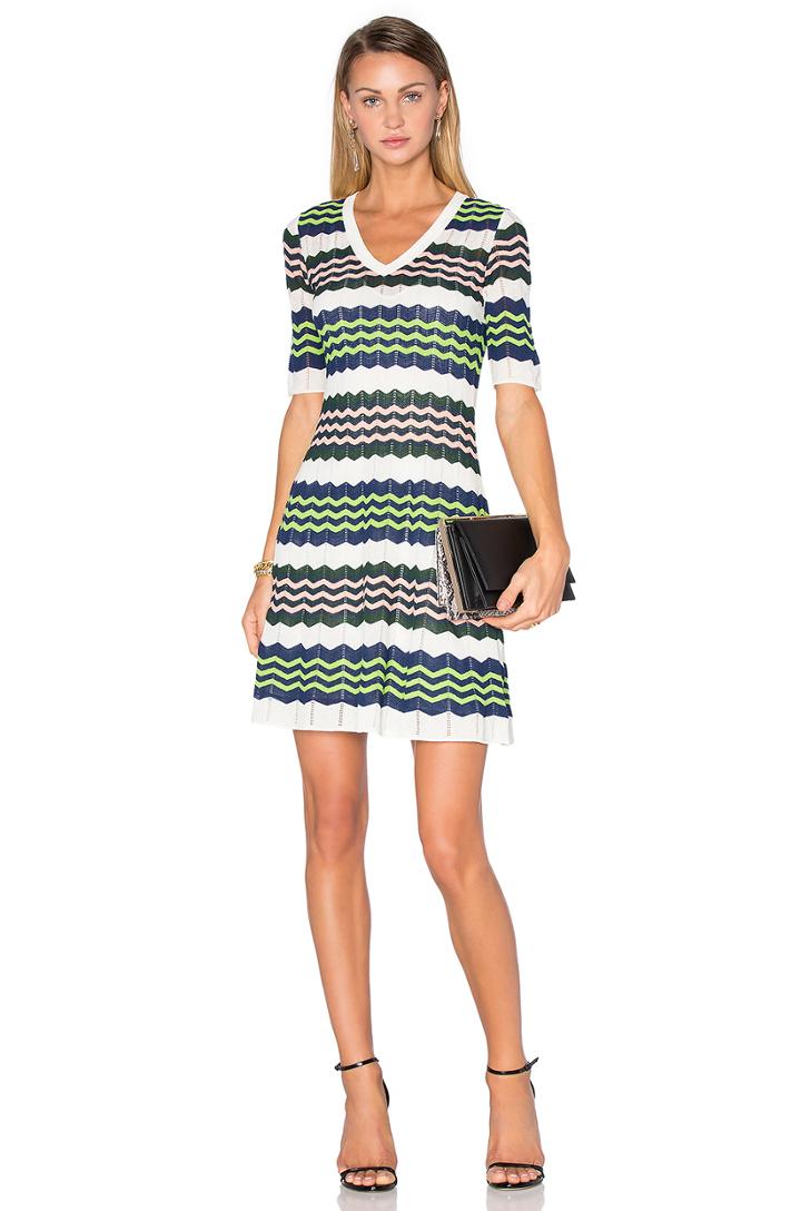 3/4 Sleeve Zig Zag Dress