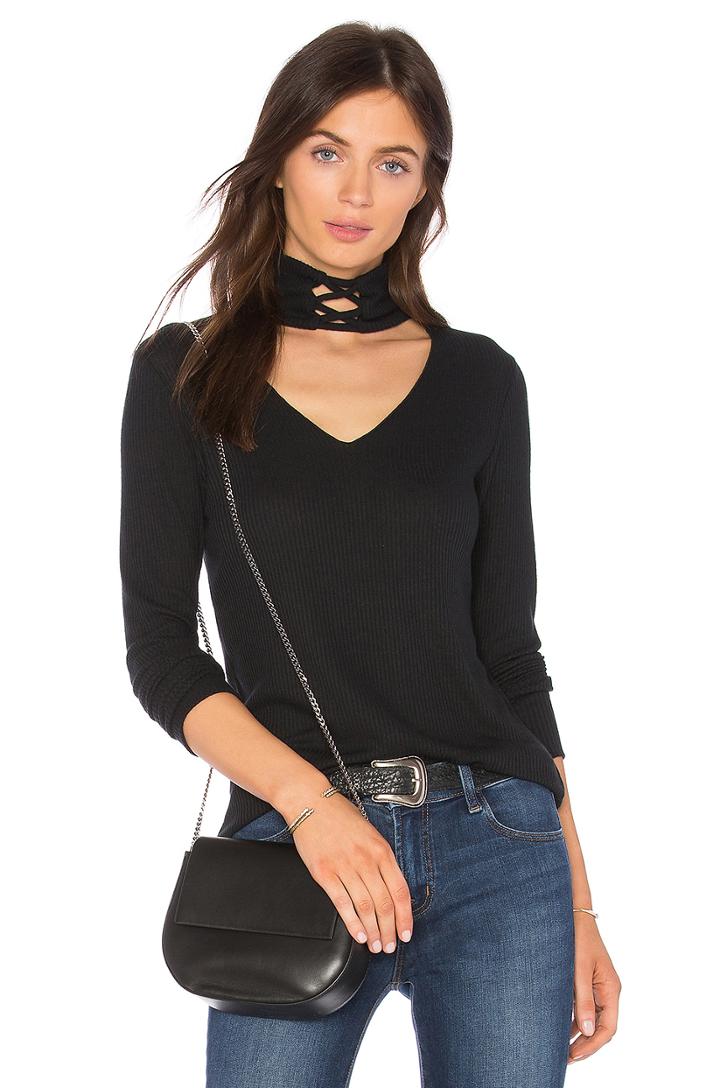 Laced Up Turtleneck Tee