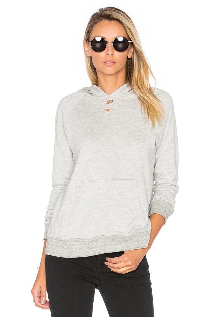 Distressed Pullover Hoodie