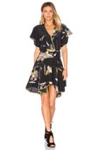 V Neck Flounce Dress