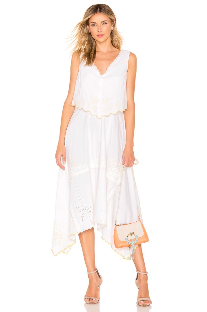 Embroidered Midi Dress