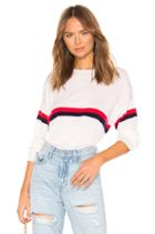 Stripes + Heart Cashmere Blend Crew Neck Sweater