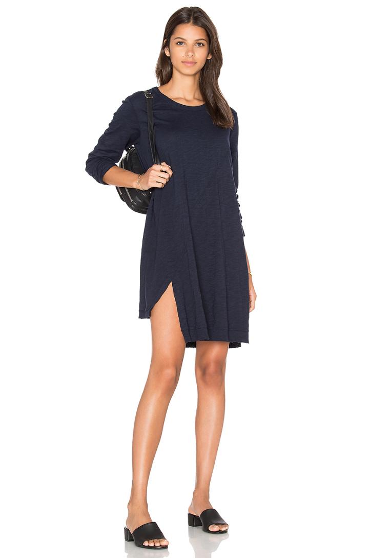 Long Sleeve Shifted Trapeze Dress