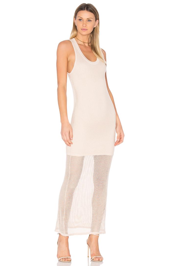 Mesh Tank Dress Dusty Pink