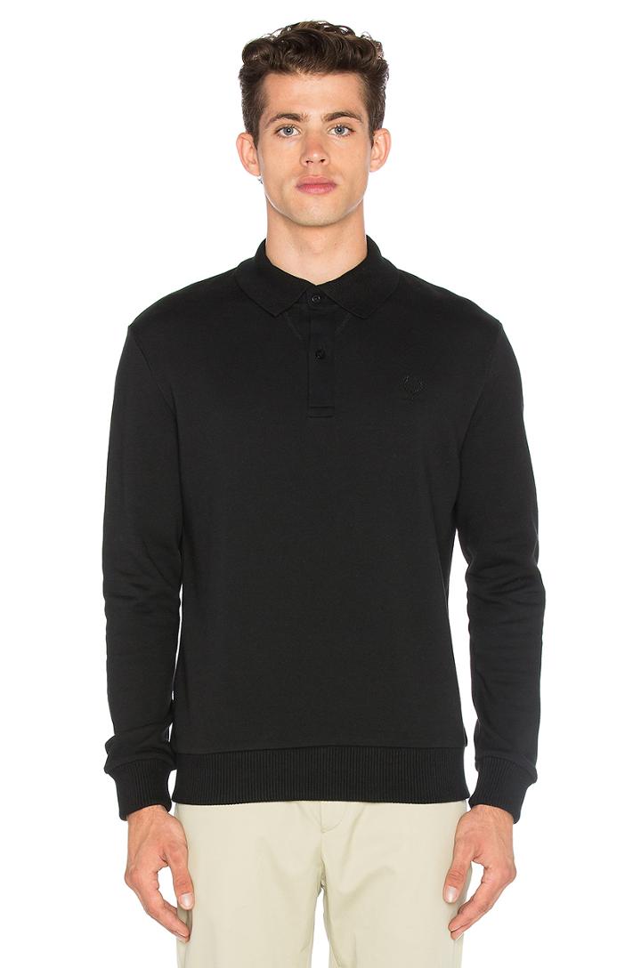 Flat Knit Collar Sweatshirt