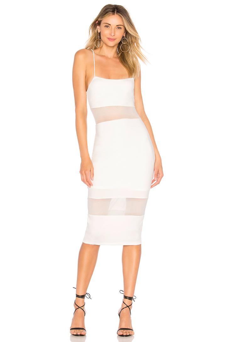 Naomi Mesh Cut Out Midi Dress