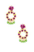 Floral Stone Earring
