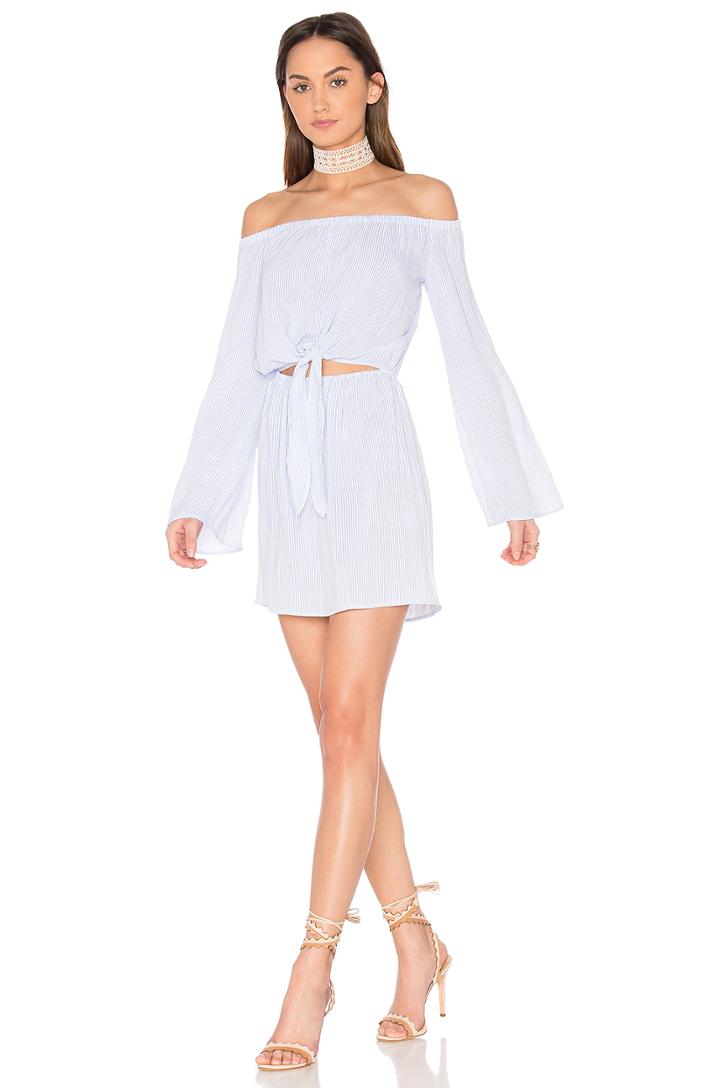 X Revolve The Tie Front Off Shoulder Dress