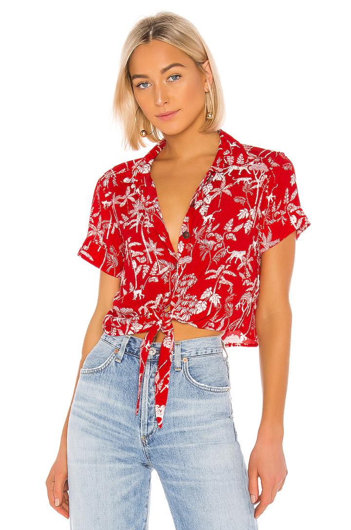Sahara Breeze Cropped Blouse