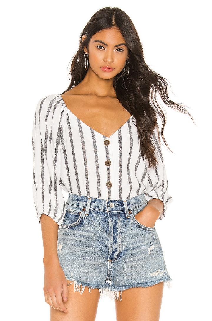 Modern Summer Button Front Top