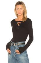 Thorn Lace Up Long Sleeve Top