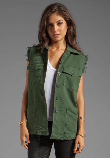 Dakota Collective Salt Vest In Olive