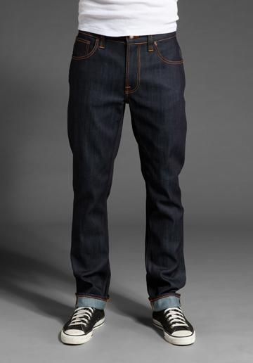 Nudie Jeans Thin Finn In Organic Dry Ecru Embo