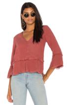 Frayed Bell Sleeve Top