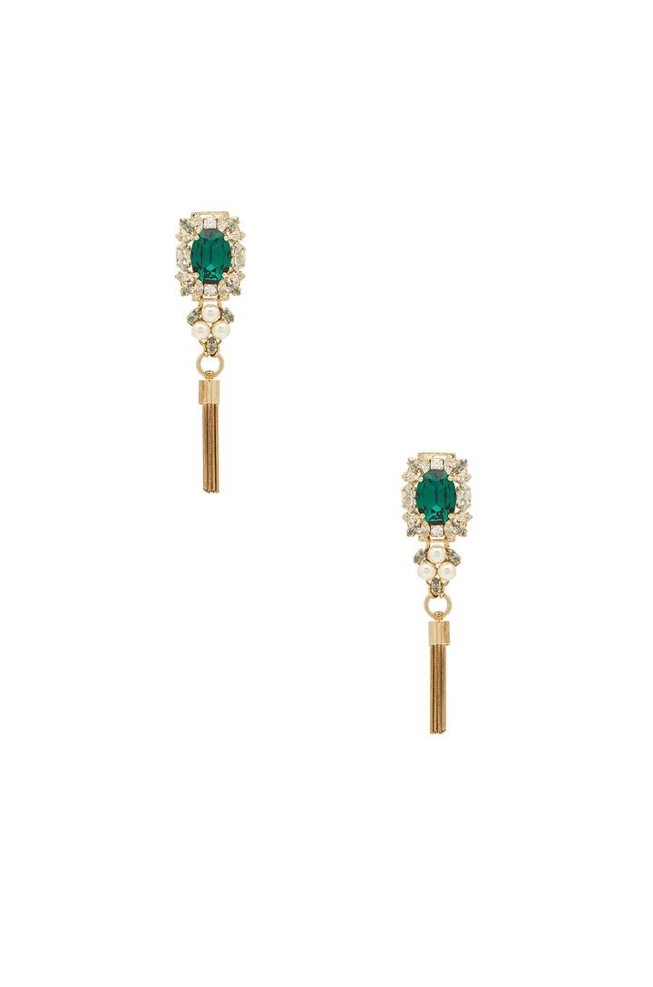 Crystal & Pearl Tassel Earring