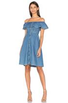 Chambray Short Sleeve Midi Dress