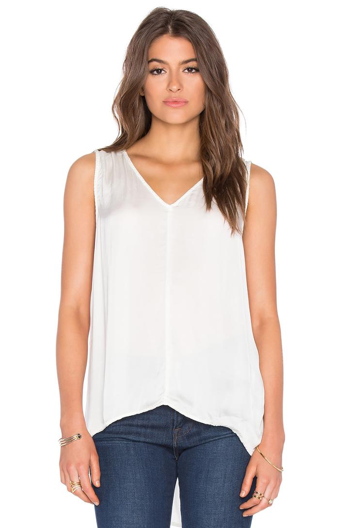 Satin Viscose V-neck Tank