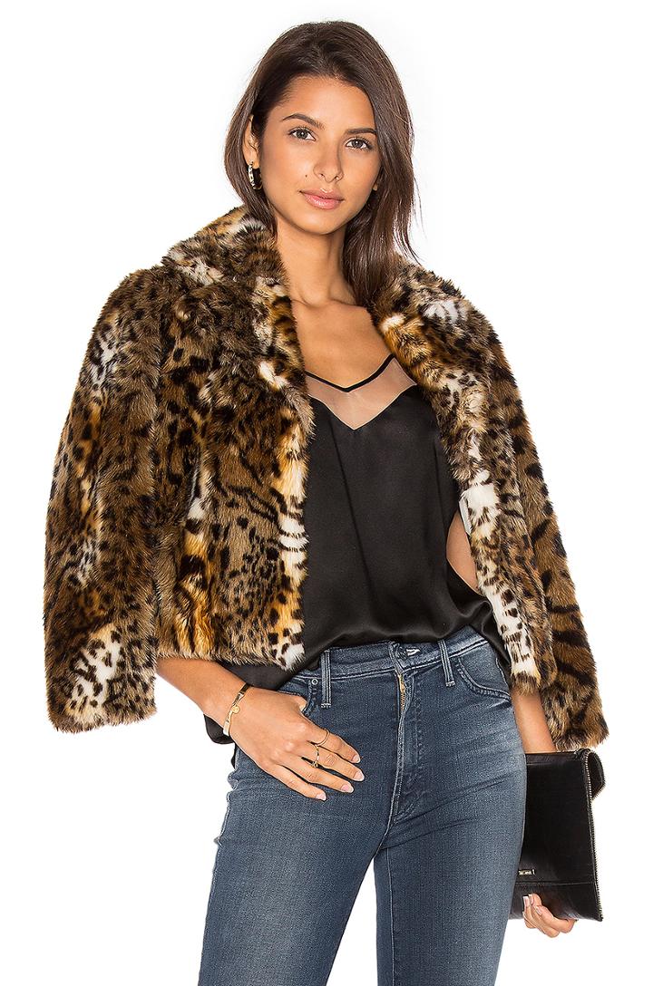 The Boxy Crop Faux Fur Jacket