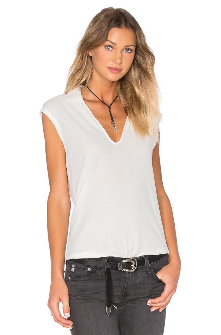 Cap Sleeve Polo Top