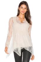 Chiffon Pleats Lace Blouse