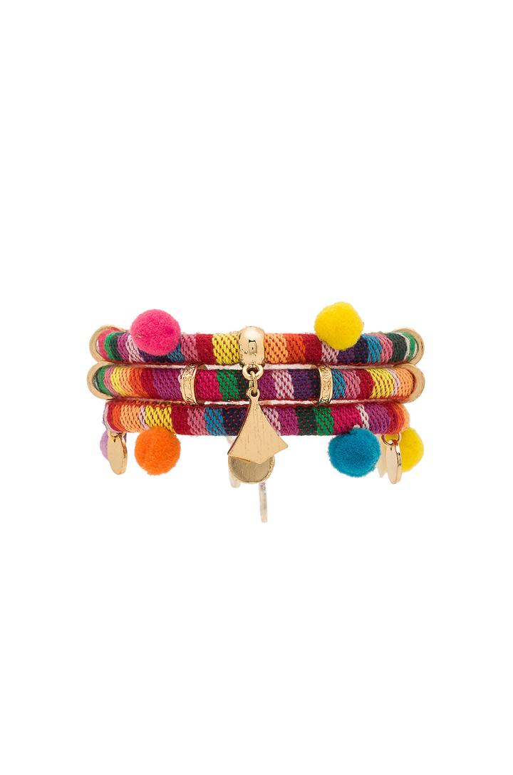 Dahl Multi Pom Pom Bracelet