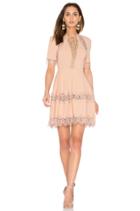 Crepe Lace Up Back Dress