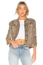 Leopard Print Denim Jacket
