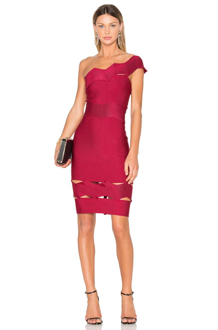 Livia One Shoulder Fitted Dress