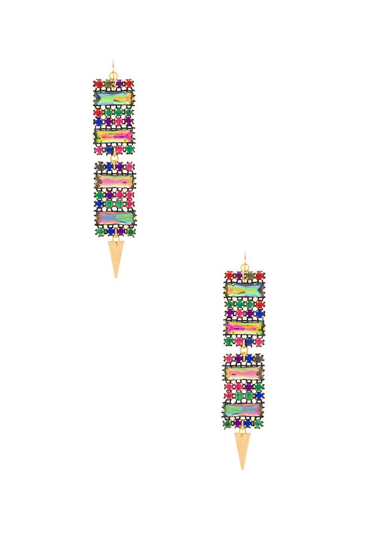 X Revolve Gemstone Earrings