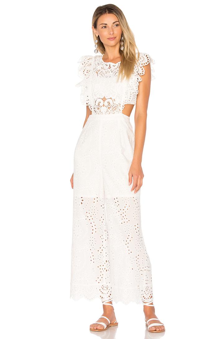 Eyelet Apron Jumpsuit