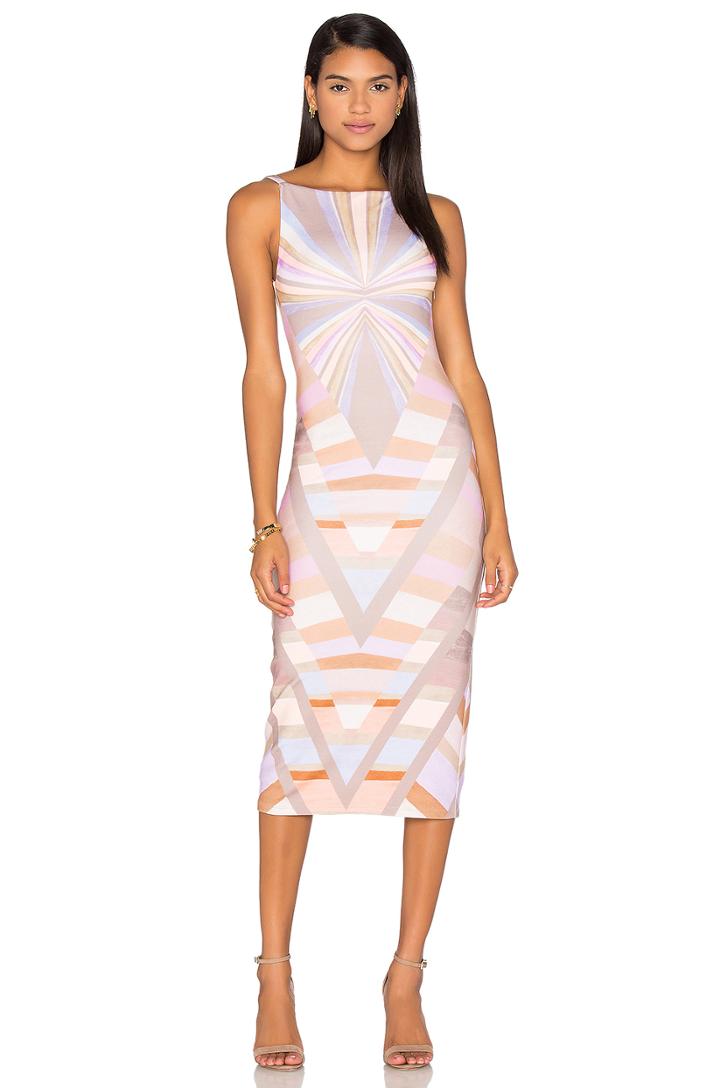 Prism V-back Midi Dress