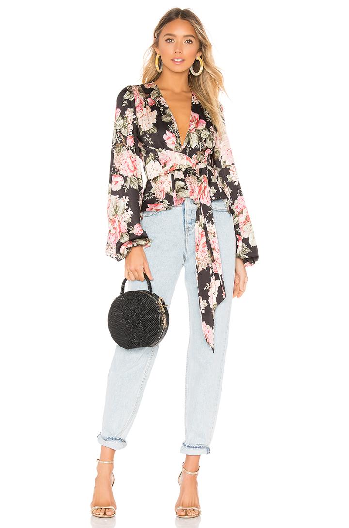 Button Up Blouse With Back Tie