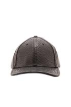 Luxe Embossed Viper Leather Hat