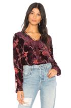 Burnout Velvet Tie Neck Top