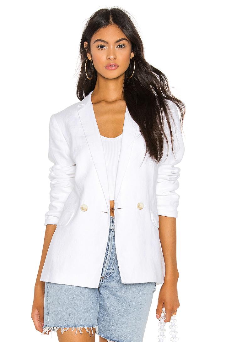 Relaxed Fit Linen Blazer