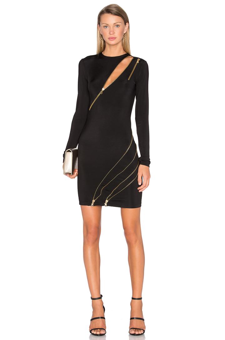Long Sleeve Zipper Dress