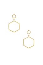 The Hammered Hex Statement Earrings