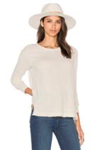 Baby Cashmere Notch Hem Shrunken Sweatshirt