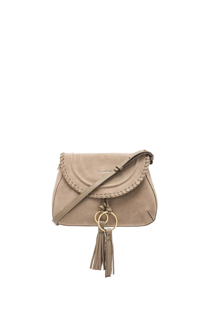 Polly Leather & Suede Shoulder Bag