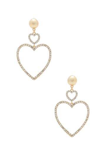 Two Hearts Drop Earrings