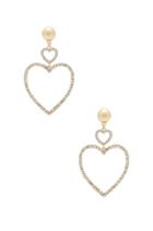 Two Hearts Drop Earrings