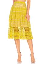 Guipure Lace Midi Skirt