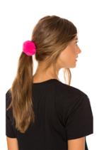 Rex Rabbit Fur Pom Pom Hair Tie