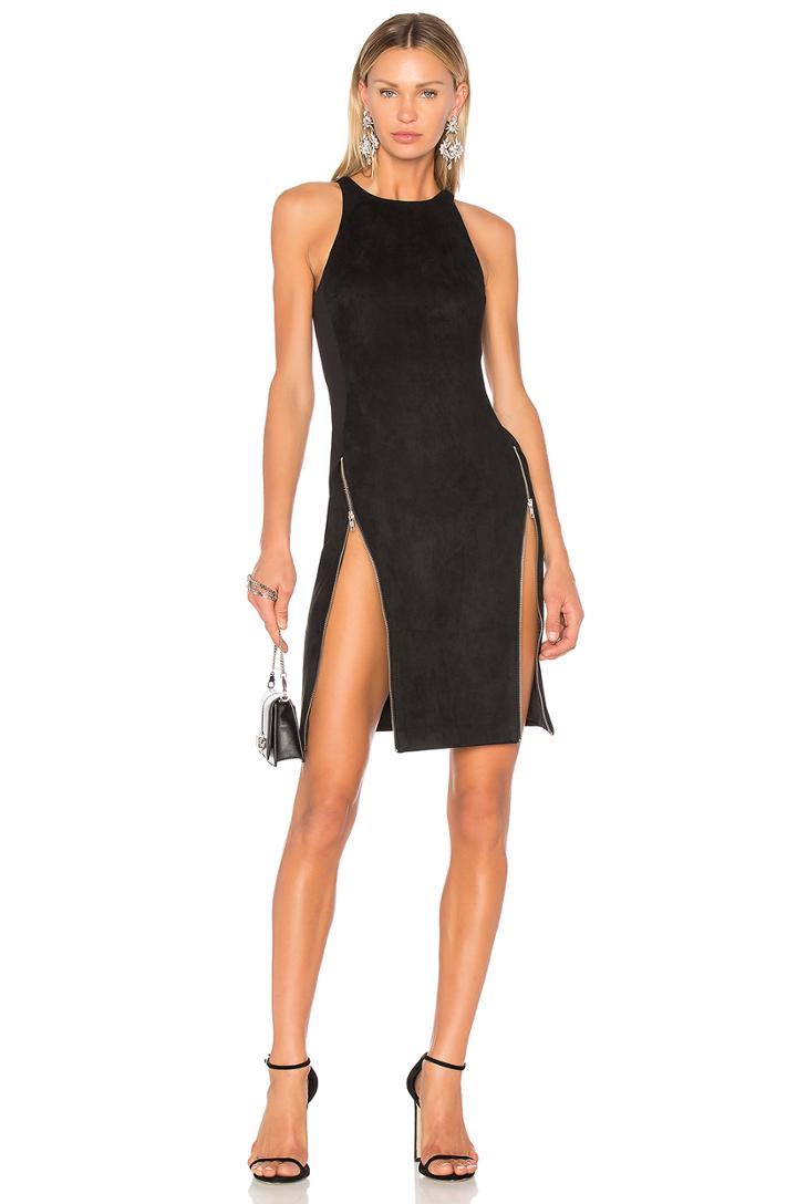 High Zip Slit Dress