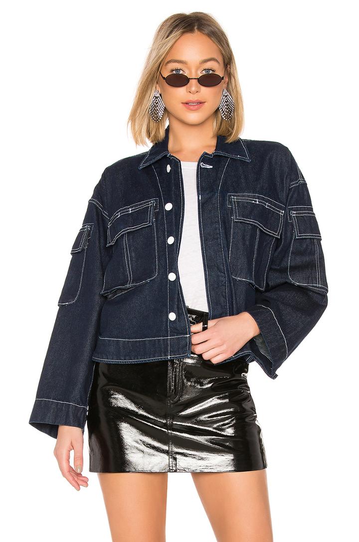 Dorian Oversized Cropped Military Jacket