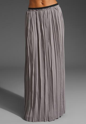 Eight Sixty Silk Maxi Skirt In Grey